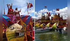 Recrean salida de fundadores del imperio incaico Manco Cápac y Mama Ocllo del lago Titicaca