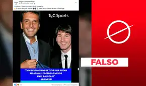 No, Lionel Messi no le ha deseado "lo mejor" a Sergio Massa en la segunda vuelta en Argentina No, Lionel Messi no le ha deseado "lo mejor" a Sergio Massa en la segunda vuelta en Argentina