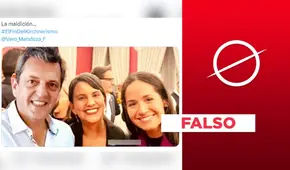 Foto no muestra a Sigrid Bazán y Verónika Mendoza con Sergio Massa: es un montaje