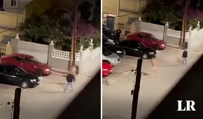 Hombre desnudo corre en las calles de España tras ser descubierto por la pareja de su amante