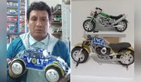 Chimbotano sorprende al convertir latas de cerveza en autos y motos: "Lleva el arte en la sangre" Chimbotano sorprende al convertir latas de cerveza en autos y motos: "Lleva el arte en la sangre"