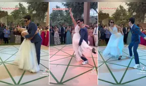 Pareja la rompe con coreografía de reguetón en la fiesta de su boda: “Mi futura meta”