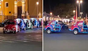 ¡Ingenio peruano! Cortan 4 autos Volkswagen y construyen un trencito para pasear turistas en Trujillo