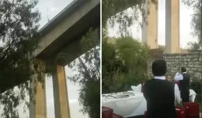 Arequipa: joven cae del puente Chilina en presencia de personas que disfrutaban de fiesta