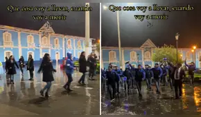 Comparsa de morenada sorprende al ensayar bajo la lluvia en Puno: “La neumonía”