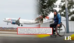 Congreso: presentan PL para que personas con discapacidad paguen solo 50 % en pasajes aéreos