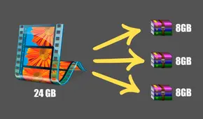 ¿Cómo dividir una película o un archivo muy pesado en varias partes del mismo tamaño?