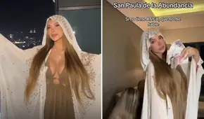 Paula Manzanal sorprende con peculiar ritual para la prosperidad: "Santa Paula de la abundancia"
