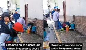 Mujer agrede a adulta mayor en plena vía pública de Cajamarca Mujer agrede a adulta mayor en plena vía pública de Cajamarca