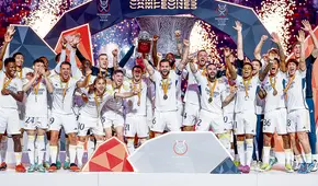 Los merengues supercampeones: Real Madrid alza la Supercopa tras golear a Barcelona