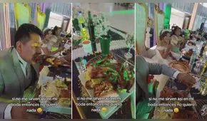 Sirven gigantesco plato de comida en matrimonio juliaqueño y preguntan: “¿Dónde caben los tragos?”