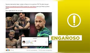 Neymar no destapó “la prueba de que la FIFA inventó votos falsos” para que Messi ganara The Best