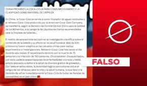 China no prohibió el consumo de Coca-Cola ni la clasificó como material de limpieza
