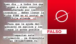 Afectados por incendios en Chile no “deben llenar la ficha FIBE virtualmente”: registro es presencial