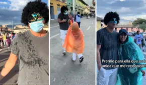 Christian Meier llegó camuflado a los carnavales de Cajamarca, pero terminó siendo mojado y reconocido