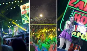 Corazón Serrano: así fue su concierto con fuerte lluvia por los carnavales de Cajamarca