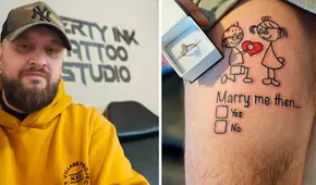 ¡Inusual propuesta matrimonial! Hombre se tatúa la pedida de mano y sorprende a su novia