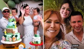 Renzo Costa: así fue la lujosa fiesta que hizo por el primer año de sus hijos a la que asistió Magaly Medina