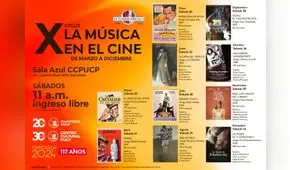 Vuelve el X Ciclo "La Música en el Cine" con entrada gratuita en Lima