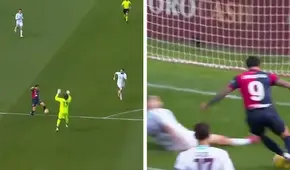 Gianluca Lapadula anotó un golazo para el Cagliari tras sacarse al portero y dejar tirado al defensor