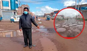 Lluvia en Puno: camino de salida a Lampa es intransitable por huecos tras aguas empozadas