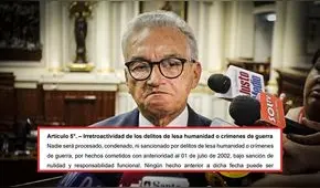 Aguinaga está denunciado por las esterilizaciones forzadas y votó a favor de ley de impunidad