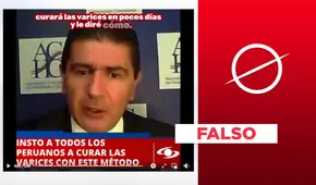 “El médico más famoso de Perú” no promueve la cura contra las várices: video es apócrifo