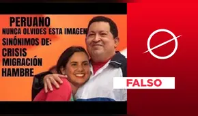 Esta foto no muestra a Verónika Mendoza abrazando al fallecido Hugo Chávez