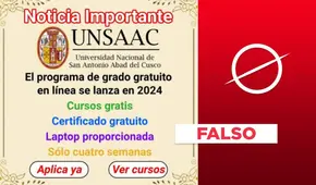 UNSAAC no anunció cursos gratuitos en línea con laptop incluida