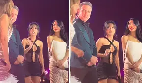 Filtran FUERTE discusión entre Thalía y Becky G sobre el escenario de los Latin AMA's