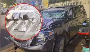 Así fue el preciso momento en que el alcalde de Puente Piedra chocó su camioneta en la Panamericana Norte