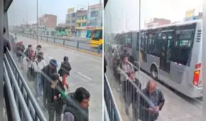 Metropolitano: nueva estación Los Incas colapsa y usuarios arriesgan su vida haciendo cola en la pista
