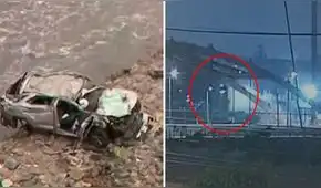 Callao: preciso momento en que auto sale disparado al río Rímac tras persecución policial Callao: preciso momento en que auto sale disparado al río Rímac tras persecución policial