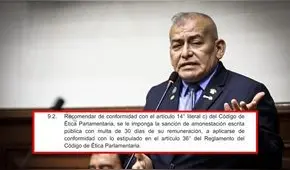 Congreso: Plantean solo amonestación y multa para Arriola en uno de los casos “mochasueldo”