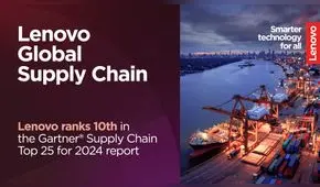 Lenovo ocupa el décimo puesto en la lista Gartner® Supply Chain Top 25 para 2024