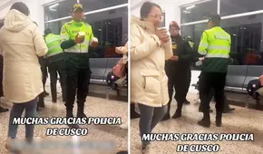 Policías se solidarizan y reparten café a pasajeros varados en aeropuerto del Cusco