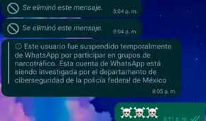 WhatsApp: ¿qué significa el mensaje 'este usuario fue suspendido temporalmente' y por qué no debes enviarlo? WhatsApp: ¿qué significa el mensaje 'este usuario fue suspendido temporalmente' y por qué no debes enviarlo?