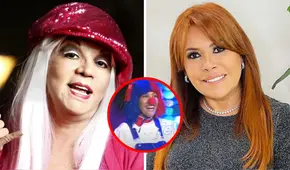 Magaly Medina y la vez que debutó como 'burbujita' de Yola Polastri tras ser entrenada por la animadora