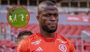Hincha de Inter de Porto Alegre ingresa al campo e intenta agredir a Enner Valencia tras fallar penal