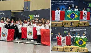 Brasil: niños peruanos, de categoría sub-9 y sub-11, ganan oro y plata en Sudamericano de Esgrima 2024