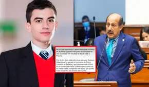 Congresista Valer confunde a ‘El niño polla’ con físico peruano y lo felicita: “Qué honor”