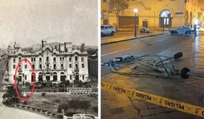 Poste caído en plaza San Martín, y que hirió a un hombre, data de 1935: casi un siglo sin mantenimiento por la MML