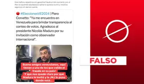 Piero Corvetto no agradeció a Nicolás Maduro por estar en Venezuela como observador de las elecciones