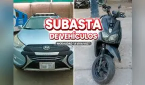 ¡Desde S/2.000! Pronabi anuncia NUEVA SUBASTA de autos, motocicletas y más a bajos precios: conoce cómo participar