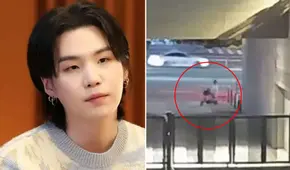 Video de Suga de BTS muestra el momento en que se cae mientras manejaba ebrio un vehículo individual