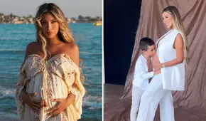 Paula Manzanal derrocha ternura al lucir su embarazo en sesión de fotos al lado de su hijo