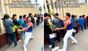 ‘Freddie Mercury’ les pasa ruda a postulantes de la UNI antes del examen de admisión: “Para la suerte”