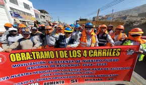 Obreros de construcción civil protestan por más de 20 asesinatos de dirigentes en Lima, Piura, Trujillo y Arequipa