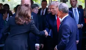 El tenso saludo entre Kamala Harris y Donald Trump en la conmemoración de los atentados del 11 de setiembre