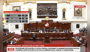Congreso aprobó en primera votación proyectos de ley que sancionan a jueces y fiscales por liberar a detenidos en flagrancia delictiva